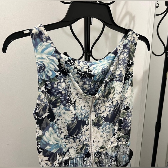 Danny & Nicole Blue Black Sleeveless Sundress - Picture 3 of 13
